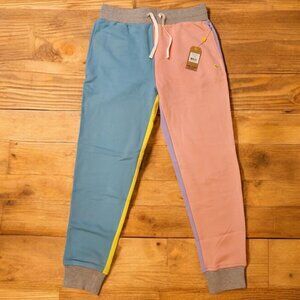 Mcnairy&co Cuffed Sweatpants Womens sz L Multicolor Spring Streetwear Heavy‎ NWT
